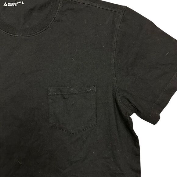 NWOT American Giant Men's L Black Crew Neck Pocket‎ Tee Basic Casual - Picture 3 of 7
